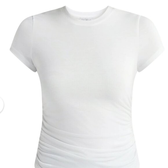 Sofia Jeans Women's Ruched Side Tee with Short Sleeves WHITE NEW XL - Picture 12 of 12